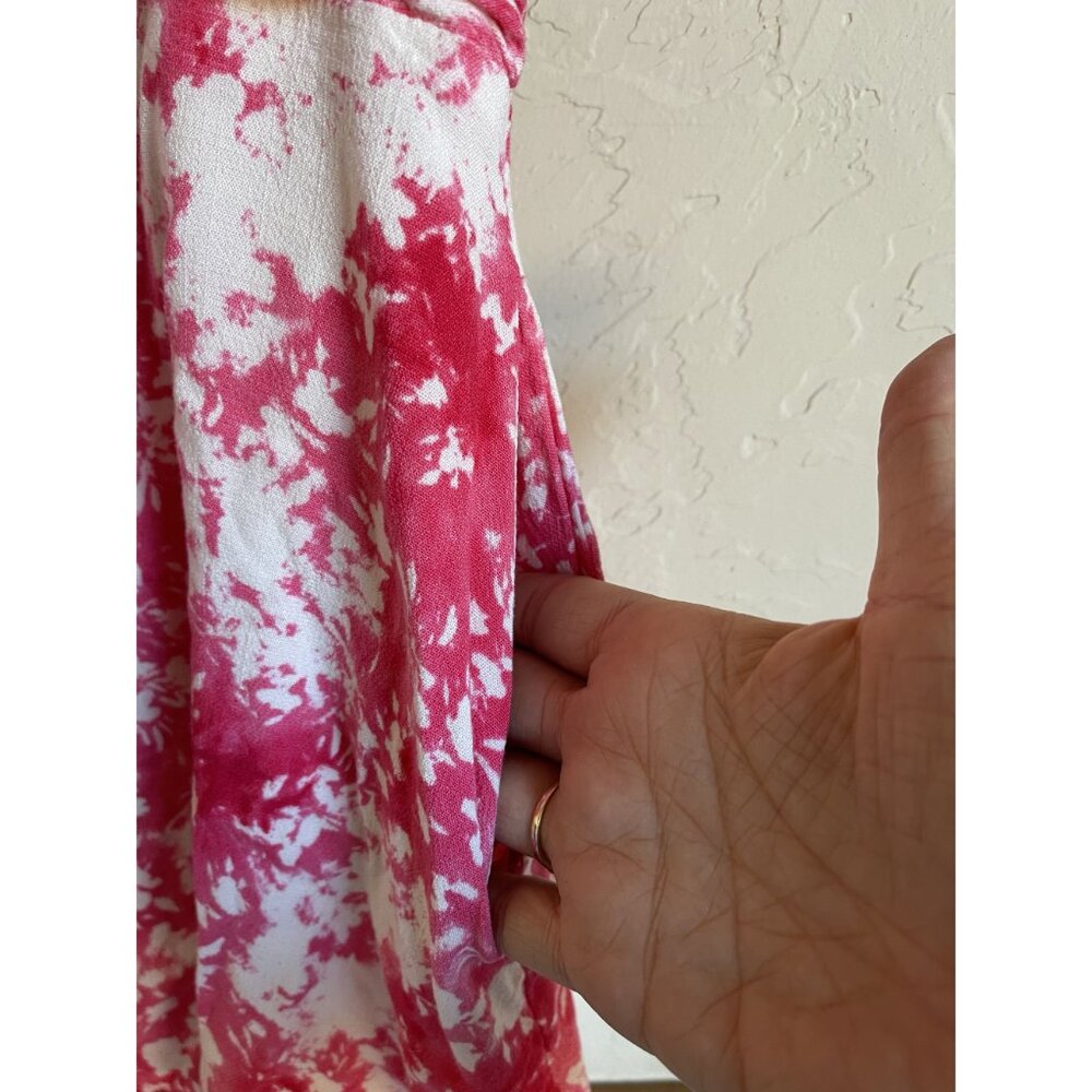 Sugarlips Coral Crush Everheart Romper XS Pink White V-Neck Short Sleeve MSRP $8 - Picture 10 of 11